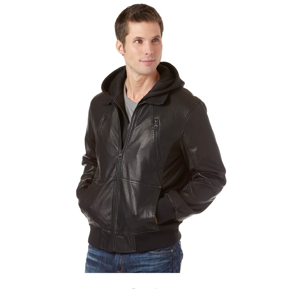 Men’s Guess Faux Leather Jacket